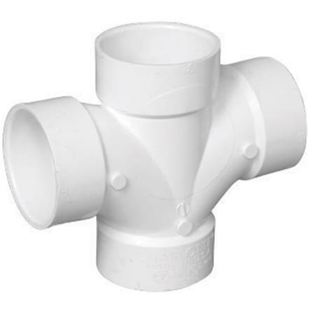 Pinpoint PVC-DWV Double Sanitary Tee, 2 in. PI155259